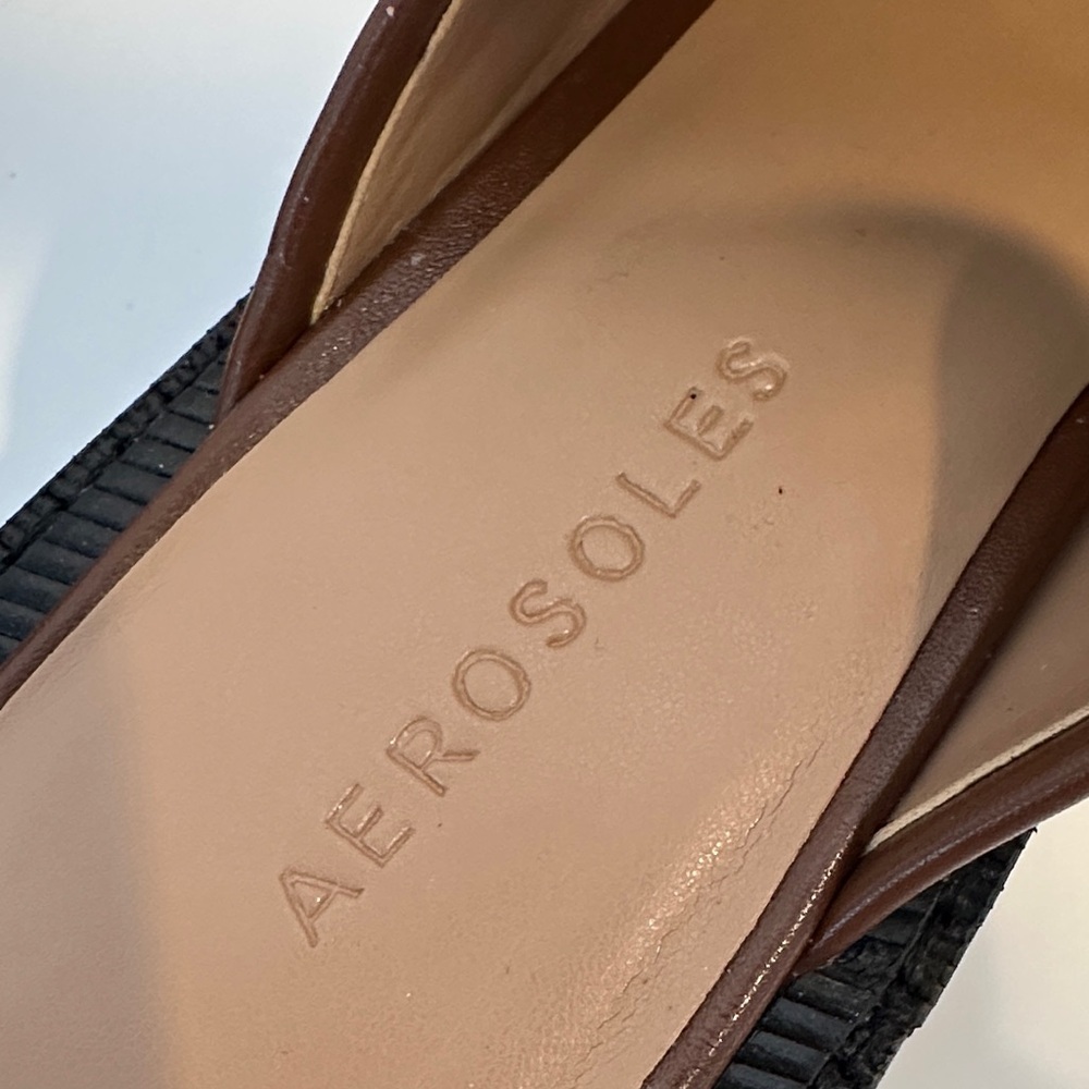 Aerosoles Women's Brown Reba Platform Mule Loafers Slides Lug Sole Size 7.5 - Picture 3 of 7